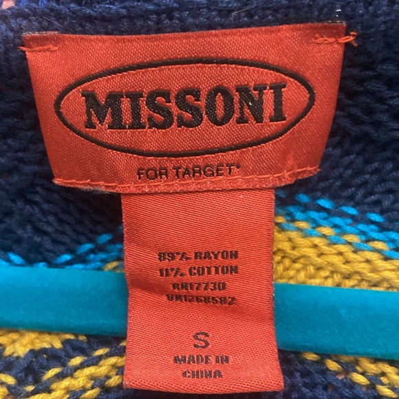 Missoni for Target Zip-up, Chevron Print, Hooded Cardigan Sweater, Size Small - Picture 3 of 4